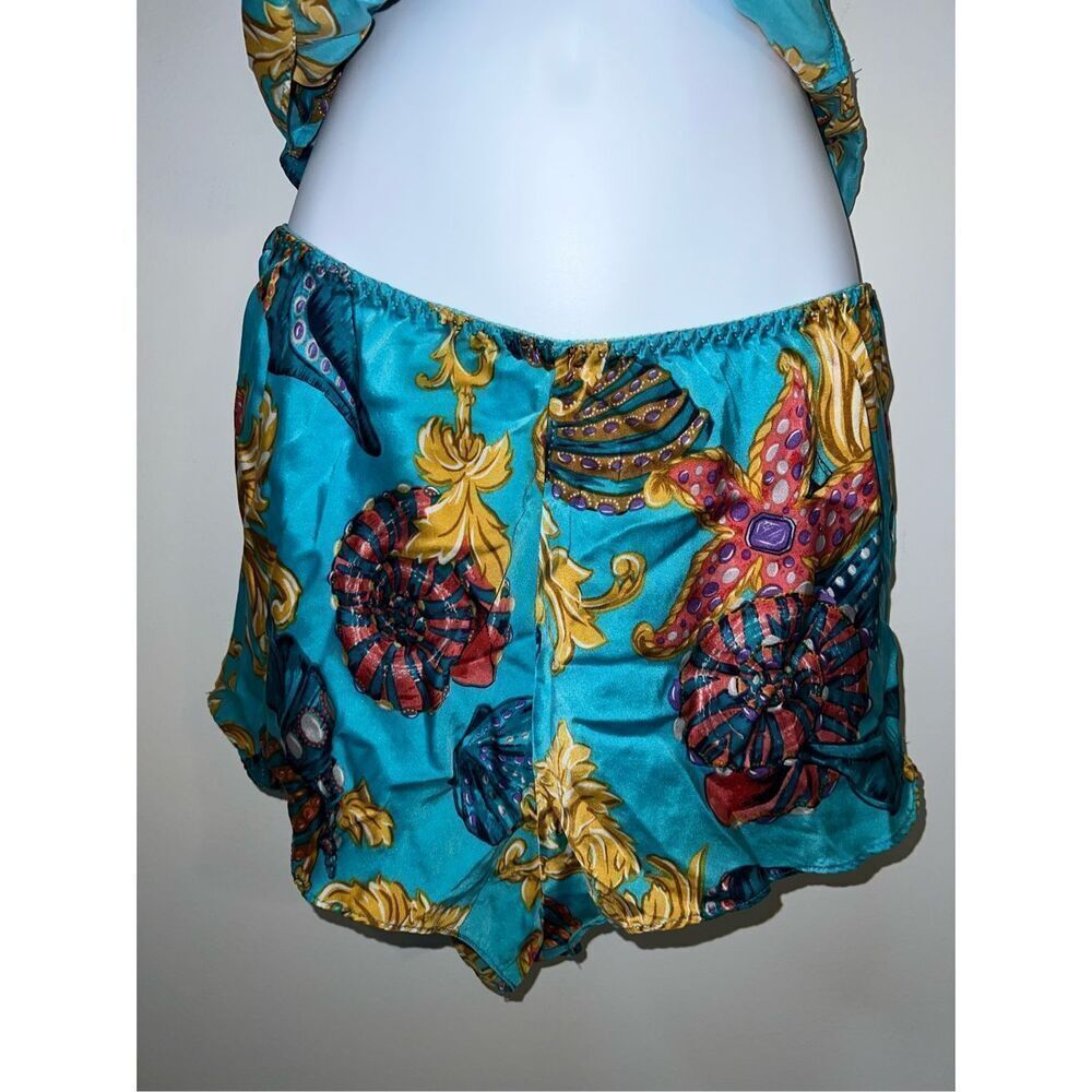 100% Silk Victoria’s Secret Seashells Ocean Pajama Set - Picture 3 of 10